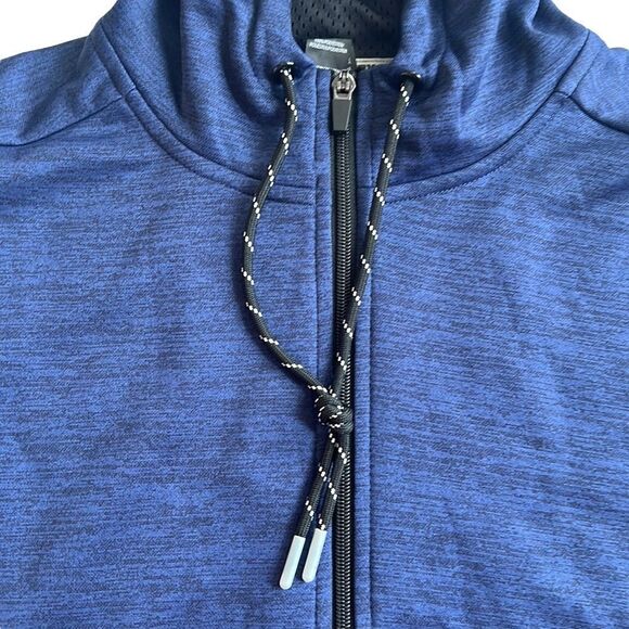 NEW RBX Navy Blue Tech Fleece Zip Up 100% Polyester Size Medium - Picture 5 of 14
